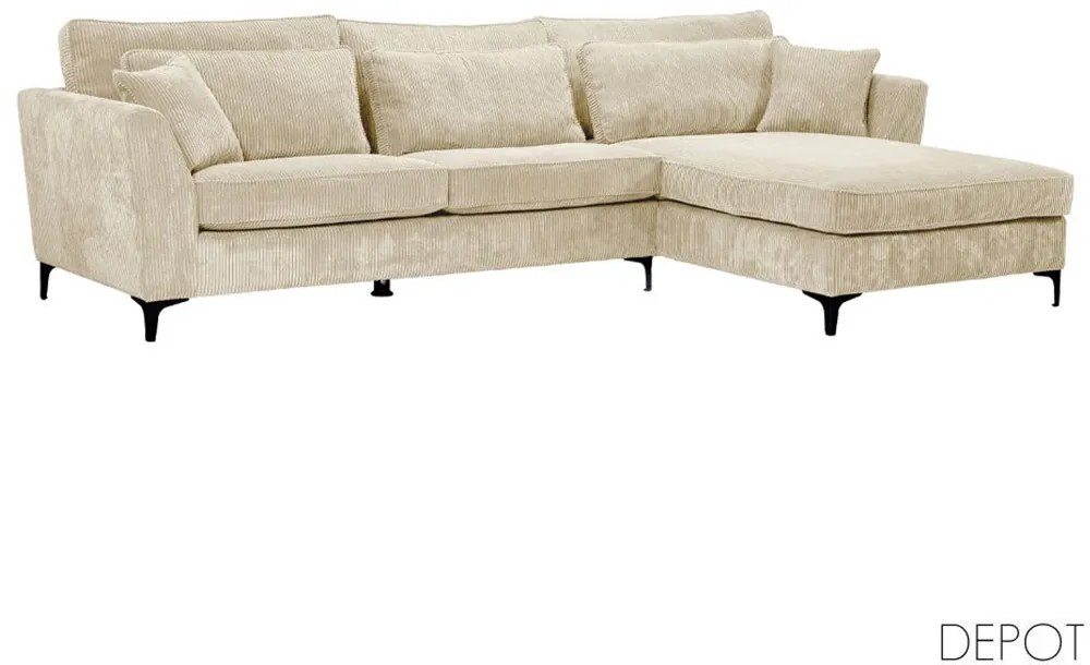 Καναπές Γωνία Δεξιά Forever 71-0154 316x185x92cm Beige