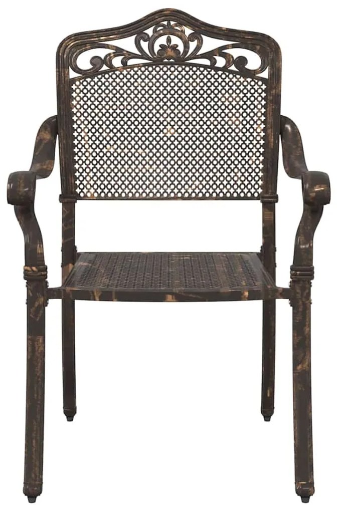 vidaXL Καρέκλα Κήπου 2 pcs Μπρονζέ 55 x 56.5 x 91εκ Αλουμίνιο