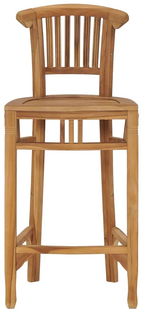 vidaXL Καρέκλα Μπαρ από Μασίφ Ξύλο Teak
