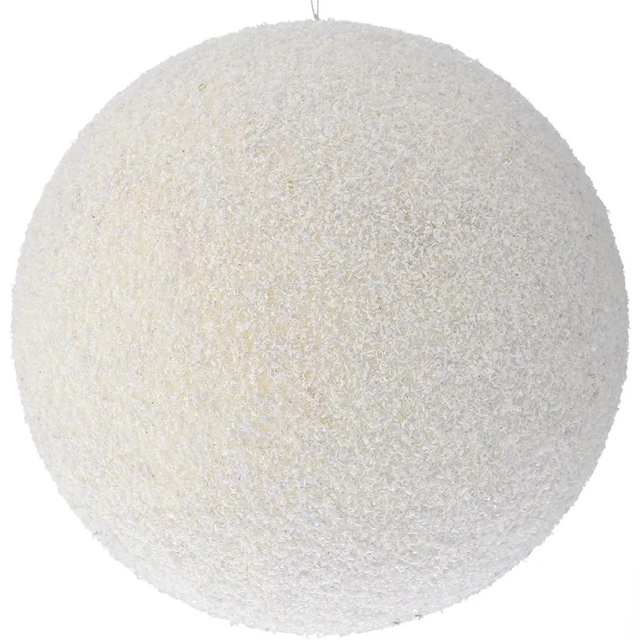 Χριστουγεννιάτικη Μπάλα Polyfoam Glitter Λευκή 25εκ. iliadis 83555