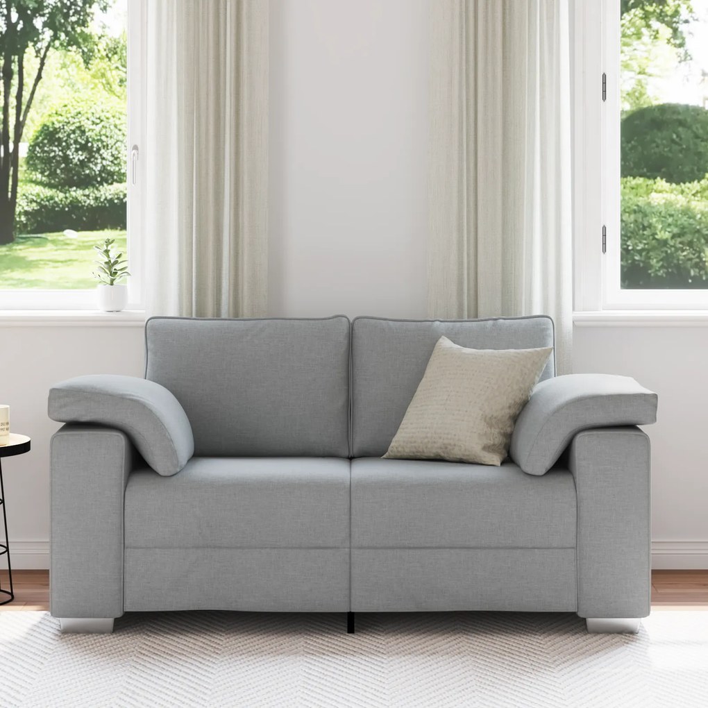 vidaXL καναπές loveseat γκρι 120 εκ. ύφασμα