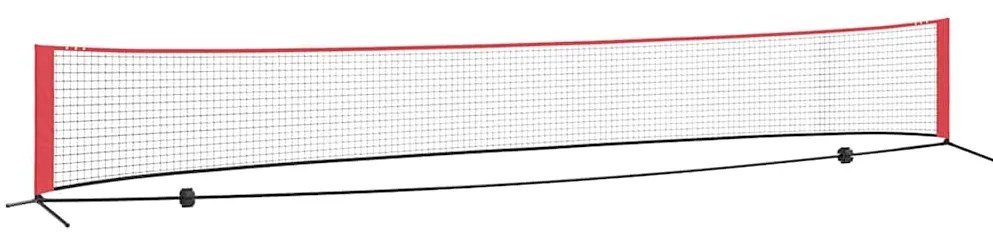 vidaXL Δίχτυ Τένις Μαύρο και κόκκινο 595 x 90.5 x 87 εκ. Πολυεστέρας