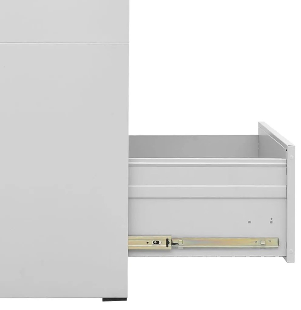 vidaXL Αρχειοθήκη Ανοιχτό Γκρι 46 x 62 x 102,5 εκ. από Ατσάλι