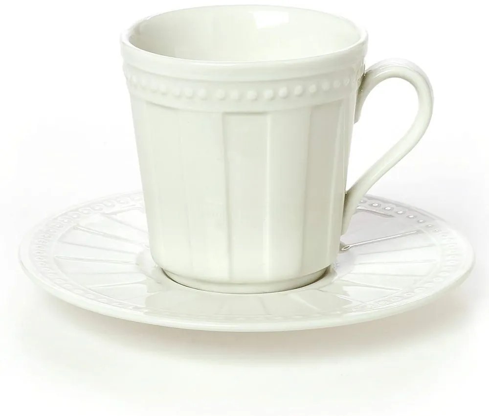 Φλυτζάνι Τσαγιού Με Πιατάκι 03.000.16 250ml Ivory Cryspo Trio Porcelain