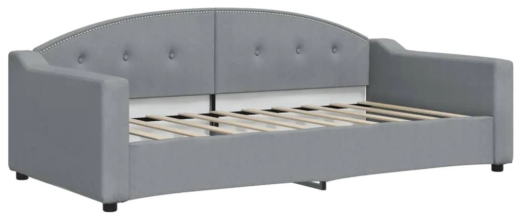 vidaXL Καναπές Κρεβάτι Συρόμενος Αν. Γκρι 90x190 εκ.Ύφασμα &amp; Συρτάρια