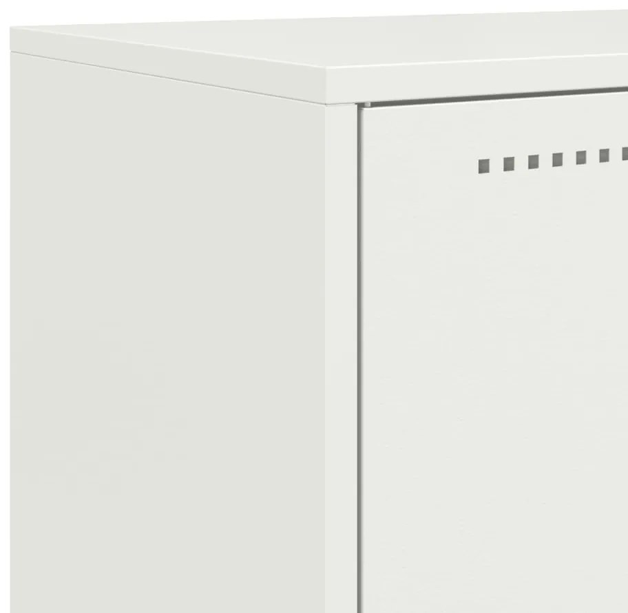 Έπιπλο Τηλεόρασης Λευκό 68x39x60,5 εκ. από Χάλυβα - Λευκό