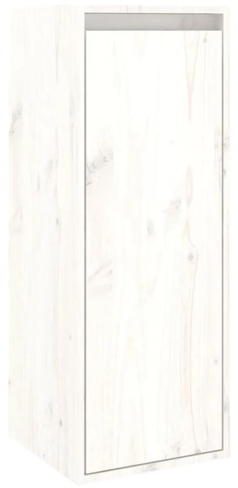 Ντουλάπια Τοίχου 2 τεμ. Λευκά 30x30x80 εκ από Μασίφ Ξύλο Πεύκου - Λευκό