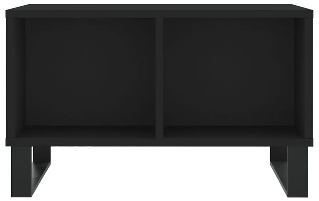 Τραπεζάκι Σαλονιού Μαύρο 60x50x36,5 εκ. από Επεξεργασμένο Ξύλο - Μαύρο