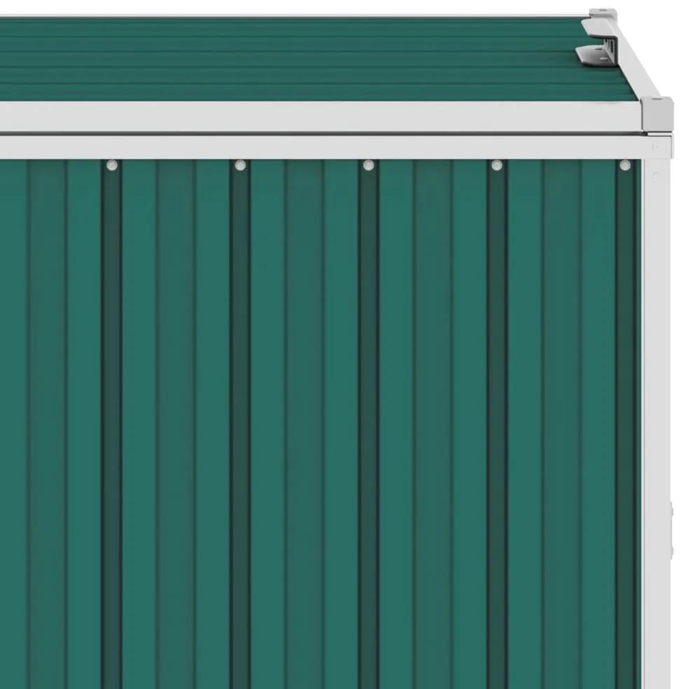 Πλαίσιο Τετραπλό για Κάδους Πράσινο 286 x 81 x 121 εκ. Ατσάλινο - Πράσινο