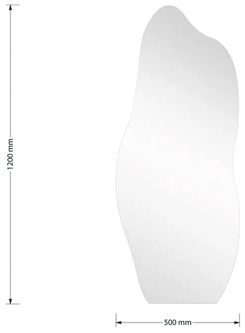 Καθρέπτης Ιrregular 1 pakoworld 50x1x120εκ - 233-000010 - 233-000010
