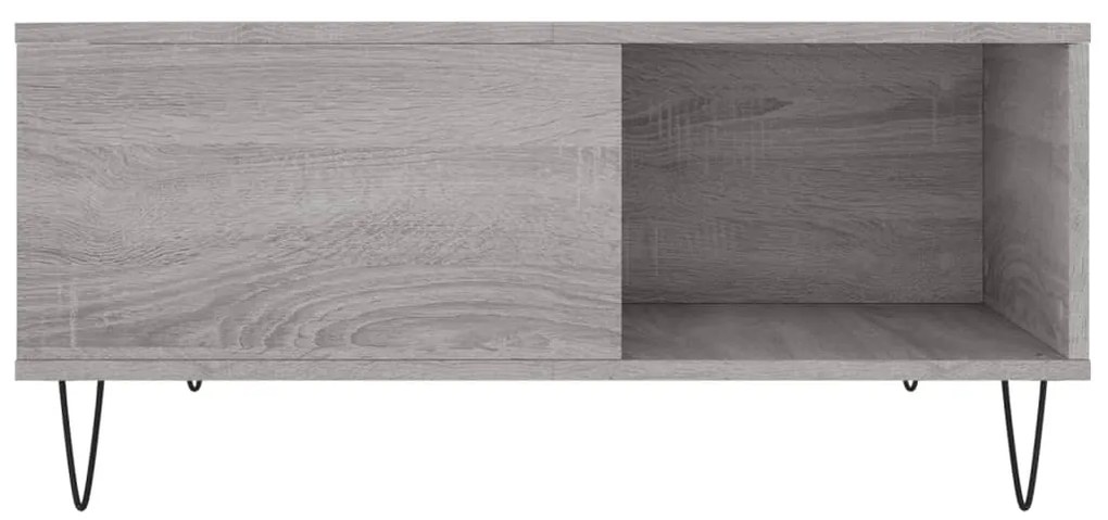 vidaXL Τραπεζάκι Σαλονιού Γκρι Sonoma 80x80x36,5εκ. Επεξεργασμένο Ξύλο