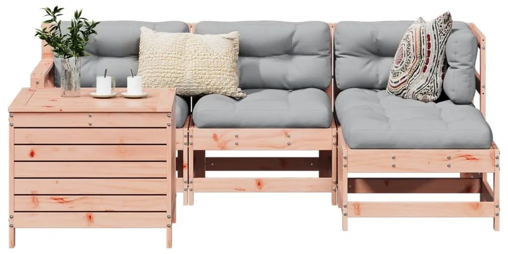 Καναπές Κήπου Σετ 5 Τεμ. Μασίφ Ψευδοτσούγκα Ελάτης