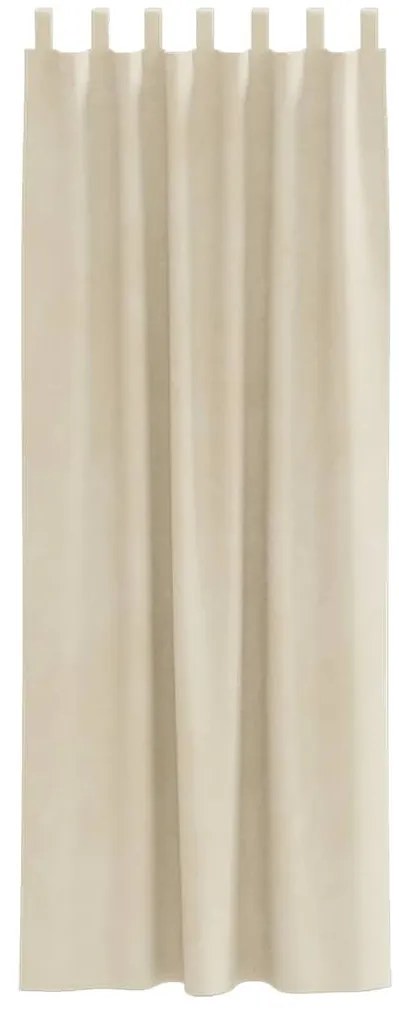 vidaXL Κουρτίνες με κουρτίνες 2 pcs Κρεμ 140 x 225 cm Βελούδο