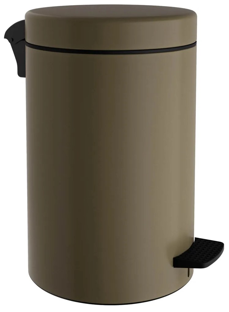 Κάδος Απορριμμάτων Μπάνιου (Φ25x40) Pam &amp; Co 12lt 12-090-963 Matt Light Bronze