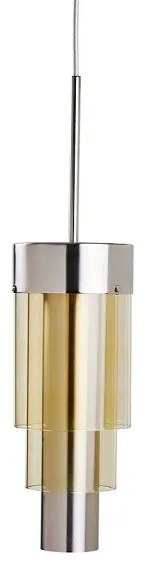 Κρεμαστό Φωτιστικό Οροφής LED 16W Dimmable Γυαλί Ασημί Μέταλλο A-spire Ebb&amp;Flow-LA102012-Χρυσό LA102012