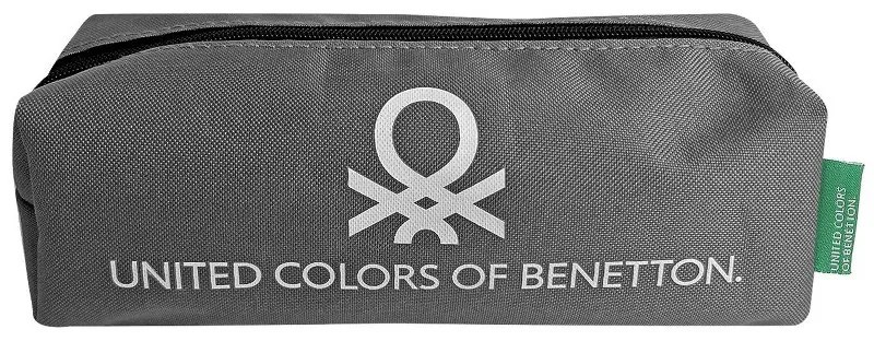 Κασετίνα Βαρελάκι Γκρι 20x6εκ. Benetton 50-3103