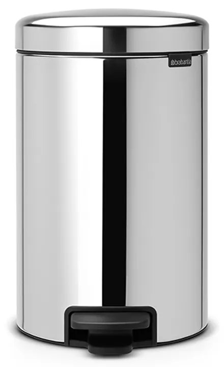 Brabantia 649025 Κάδος με πεντάλ 12L, Brilliant Steel