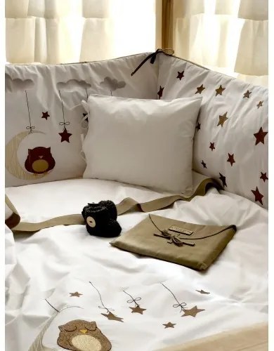 Κουβέρτα Πικέ Αγκαλιάς Dreamy Owl - Brown 108103005