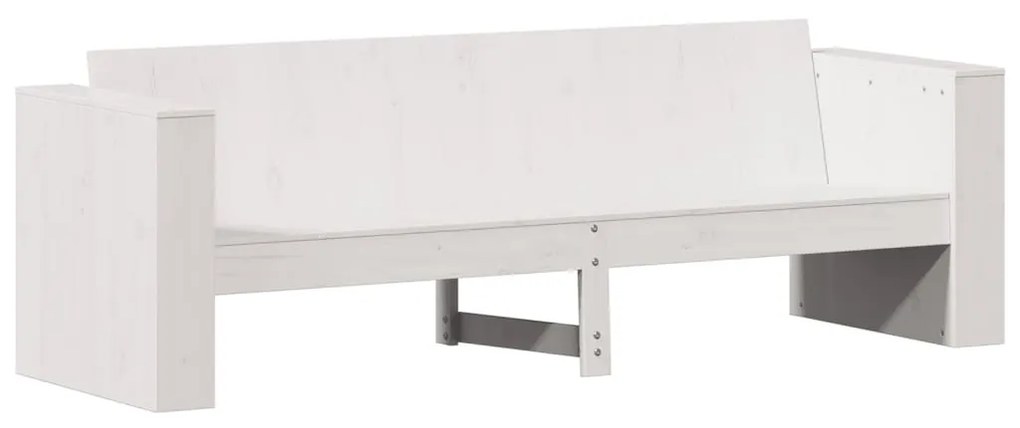 vidaXL Καναπές Κήπου Τριθέσιος Λευκός 189x60x62 εκ. Μασίφ Ξύλο Πεύκου