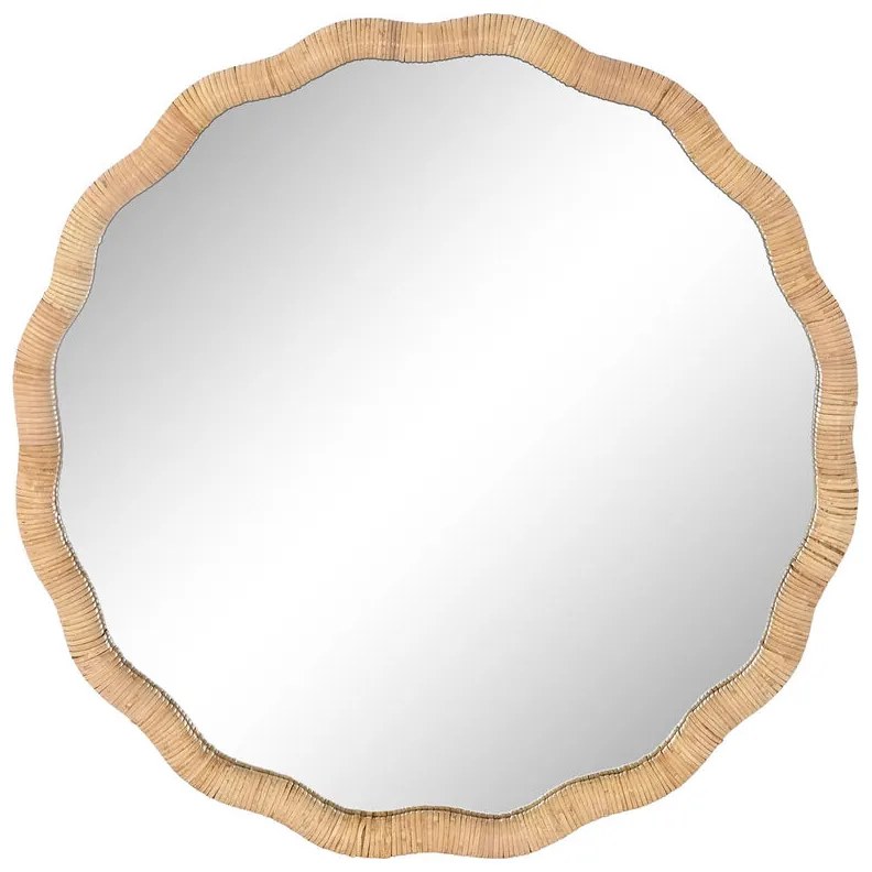 Τοίχο καθρέφτη Home ESPRIT Φυσικό Scandi 80 x 4,5 x 80 cm