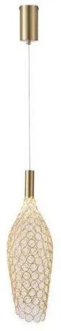 Κρεμαστό Φωτιστικό Οροφής LED 6,3W Φιάλη Arte Illumina Perforato Eurolamp-144-15063-Χρυσό 144-15063