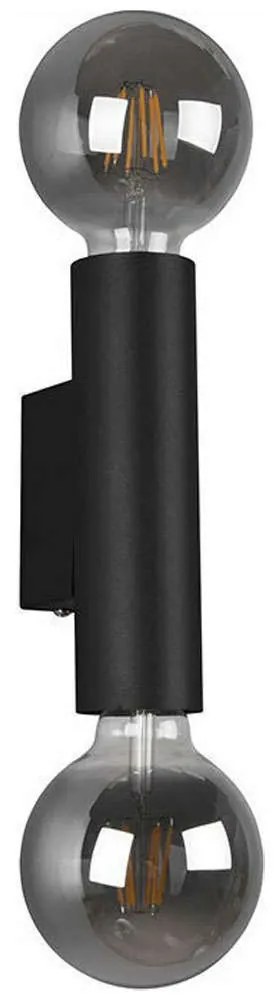 Φωτιστικό Τοίχου - Απλίκα Vannes R20182032 2xE27 40W 5x18cm Black Mat RL Lighting Metal