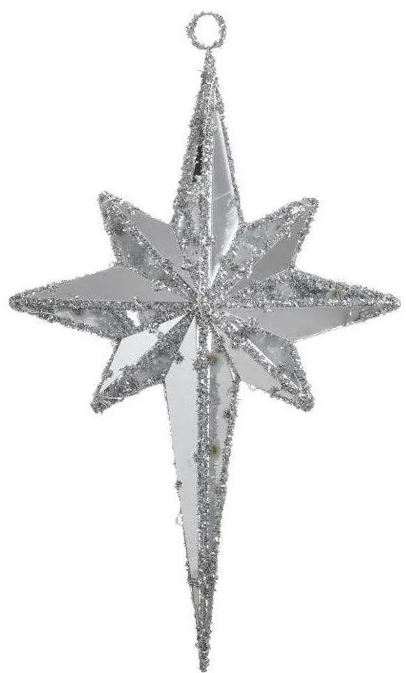 Χριστουγεννιάτικο Αστέρι Κρεμαστό Led 2-70-570-0258 30x10x50cm Silver Inart
