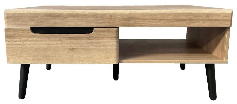 GRIF COFFEE TABLE ΦΥΣΙΚΟ ΜΑΥΡΟ ΜΑΥΡΟ 107x67xH46cm - 04-1008