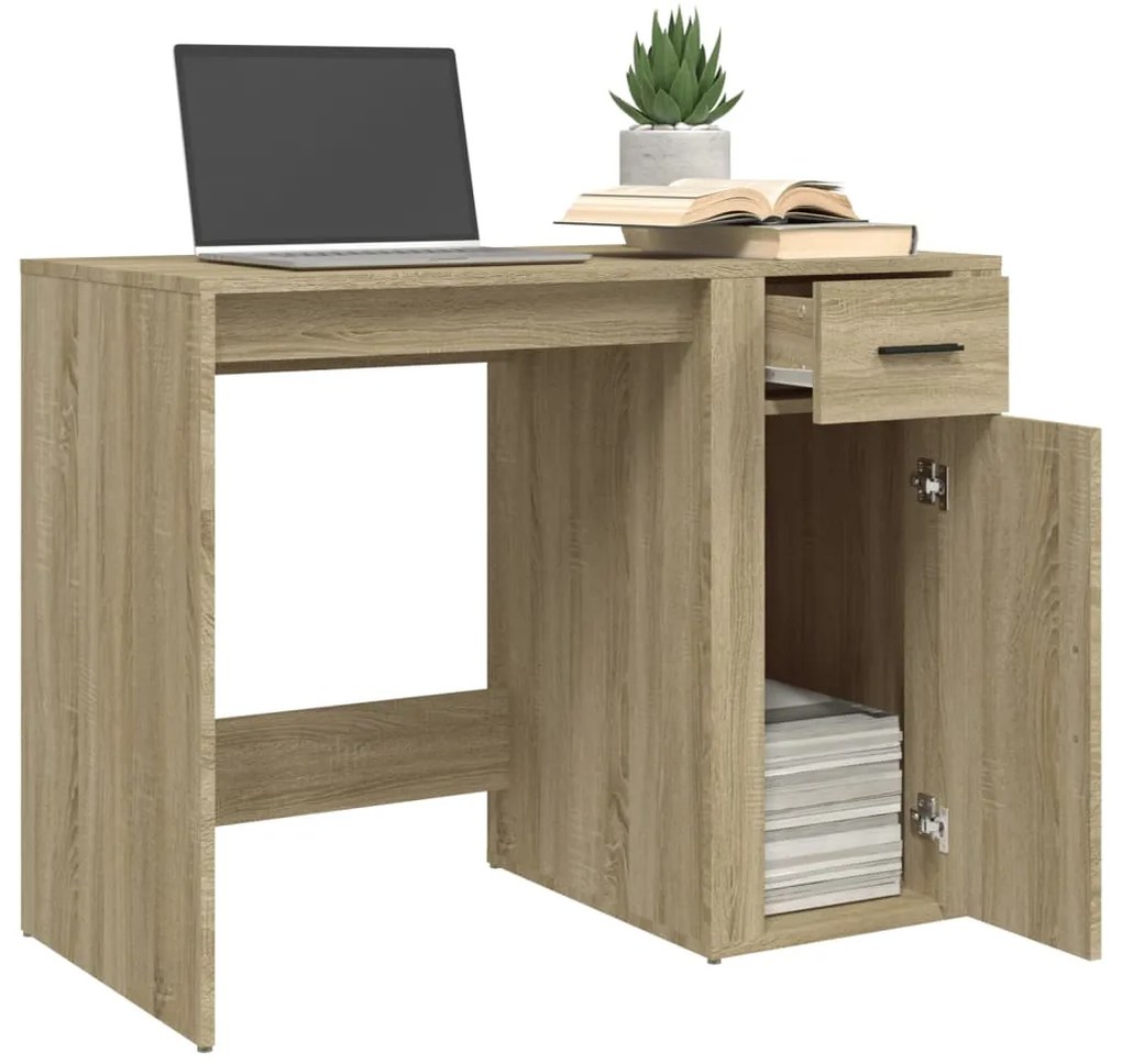 vidaXL Γραφείο Sonoma Δρυς 100x49x75 εκ. από Επεξεργασμένο Ξύλο