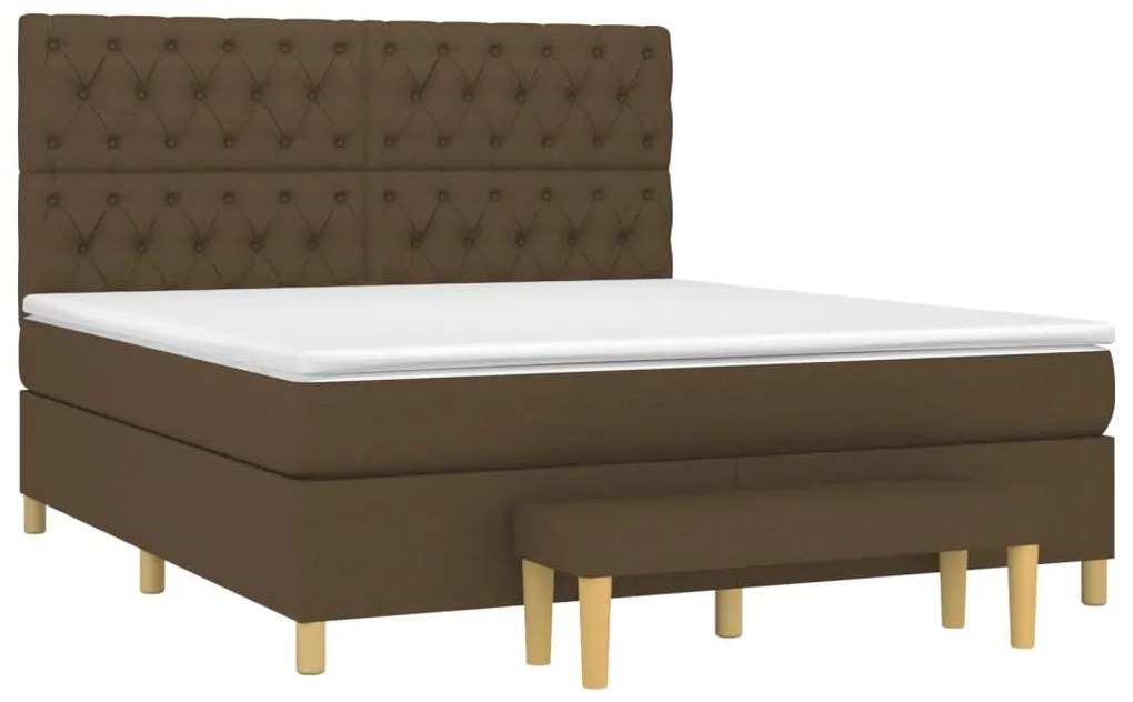 ΚΡΕΒΑΤΙ BOXSPRING ΜΕ ΣΤΡΩΜΑ ΣΚΟΥΡΟ ΚΑΦΕ 160X200 ΕΚ ΥΦΑΣΜΑΤΙΝΟ 3137408