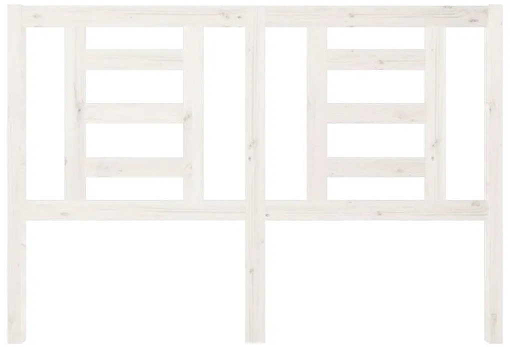 vidaXL Κεφαλάρι Κρεβατιού Λευκό 146 x 4 x 100 εκ. Μασίφ Ξύλο Πεύκου