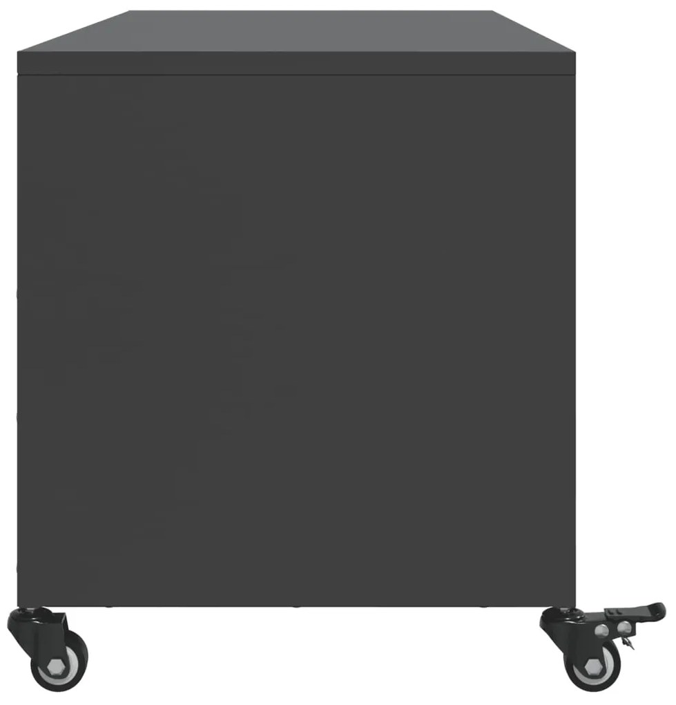 vidaXL Έπιπλο Τηλεόρασης Μαύρο 100,5x39x43,5 εκ. Ατσάλι