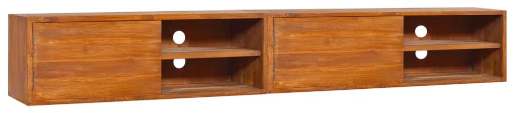 Έπιπλο Τηλεόρασης Επιτοίχιο 180 x 30 x 30 από Μασίφ Ξύλο Teak