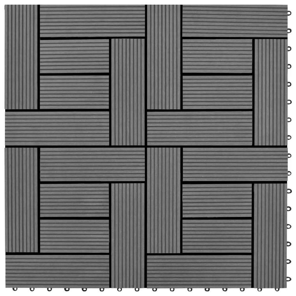Πλακάκια Deck 22 τεμ. Γκρι 30 x 30 εκ. 2 μ² από WPC
