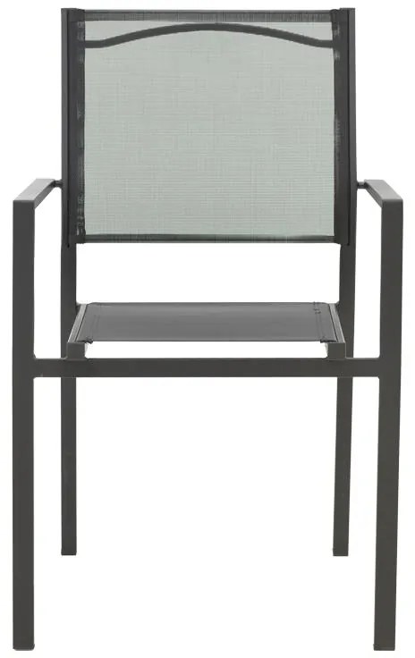 Καρέκλα - Πολυθρόνα Confidence μαύρο μέταλλο και μαύρο textilene 54x54x86 εκ. 54x54x86 εκ.