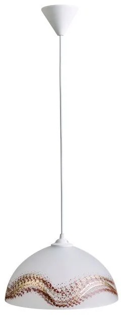 Κρεμαστό Φωτιστικό Οροφής 1xΕ27 Γυαλί Φ30cm Arkolight-Ρ401-2/30-Καφέ Ρ401-2/30