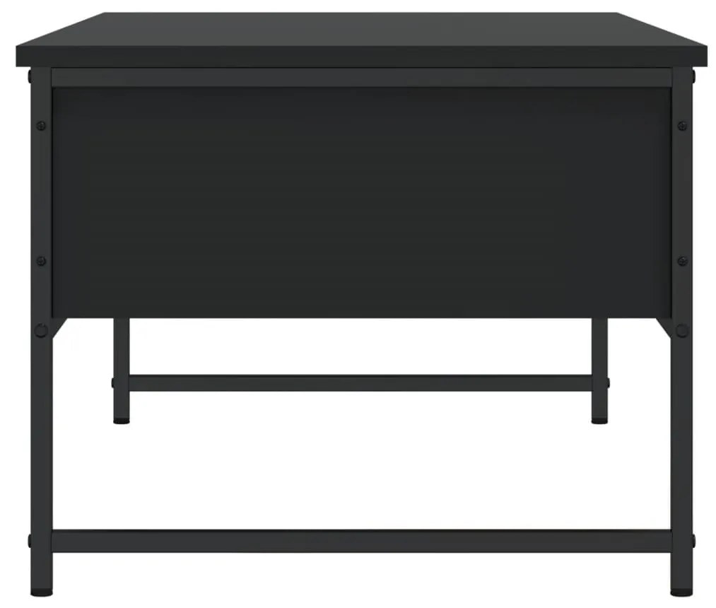 Τραπεζάκι Σαλονιού Μαύρο 101 x 49 x 39,5 εκ. από Επεξεργ. Ξύλο - Μαύρο