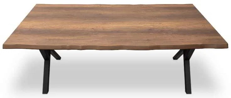 Τραπέζι Walter Megapap Mdf - μεταλλικό χρώμα καρυδί 200x100x75εκ.