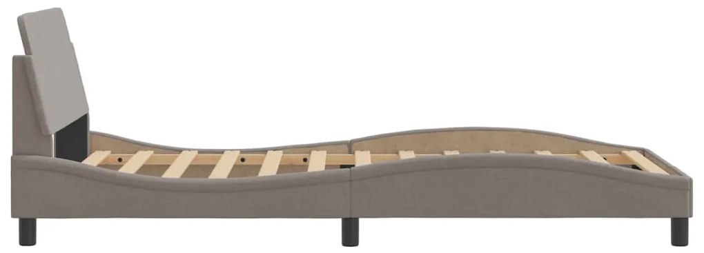 vidaXL Σκελετός Κρεβατιού Dover Taupe 100 x 200 εκ. Υφασμάτινο