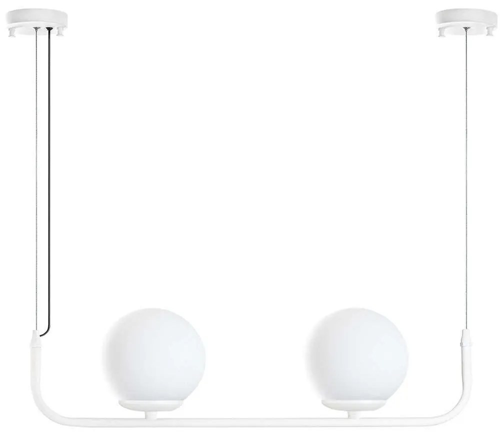 Φωτιστικό Οροφής - Ράγα Faruk 942FLG2525 56x15x110cm 2xE14 40W White Opviq