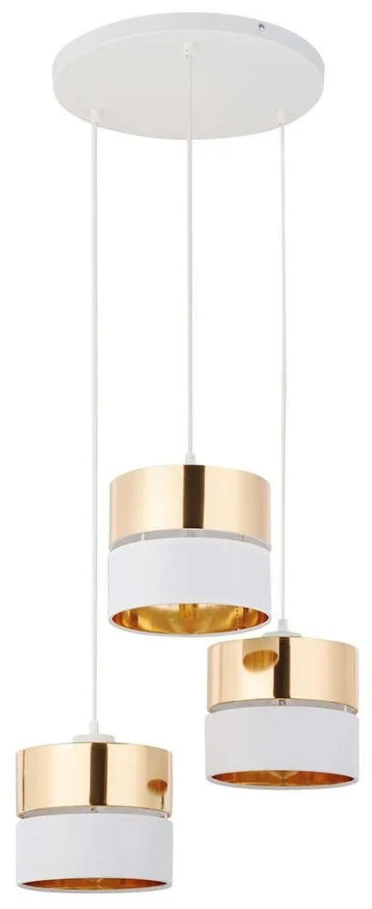 Φωτιστικό Οροφής Hilton 4774 3xΕ27 15W 45x145cm White-Gold TK Lighting