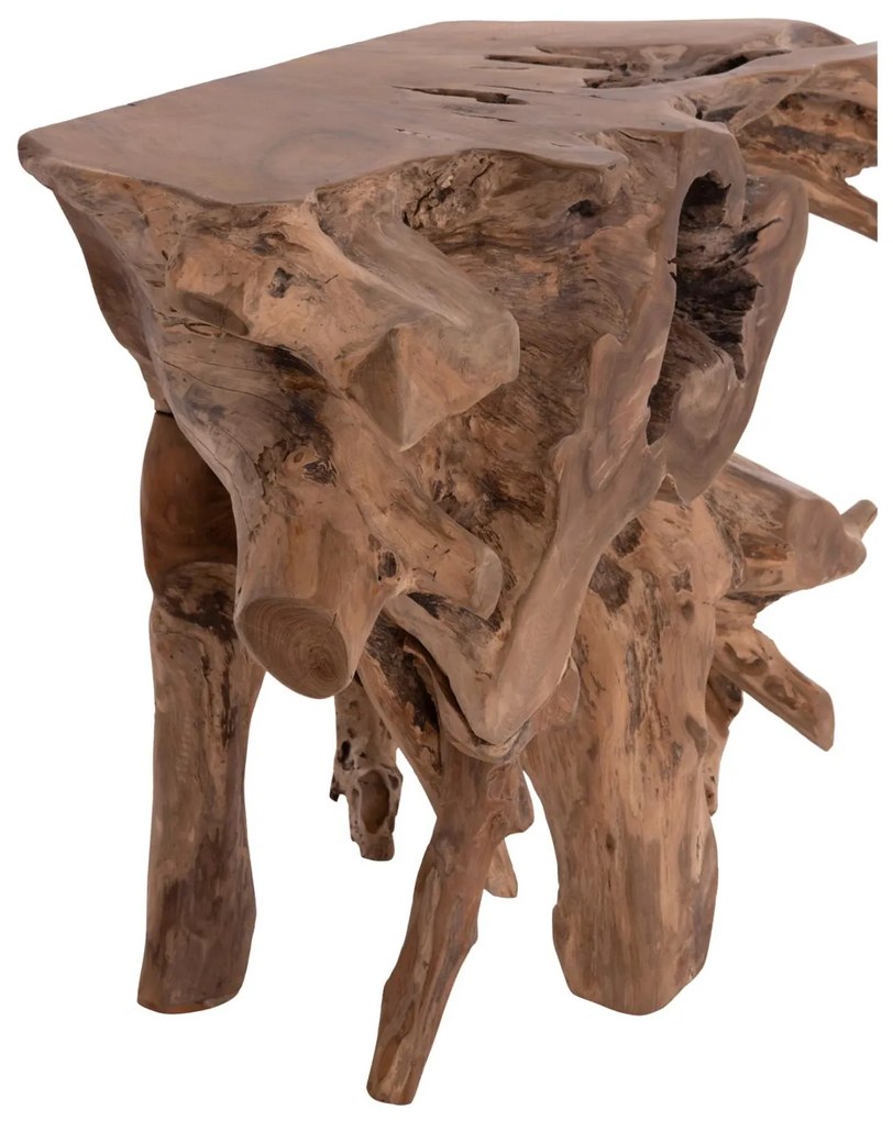 Κονσόλα GRIMAL Ξύλο Teak (Ρίζα) Φυσικό 125x46x80Υ εκ. 125x46x80 εκ.