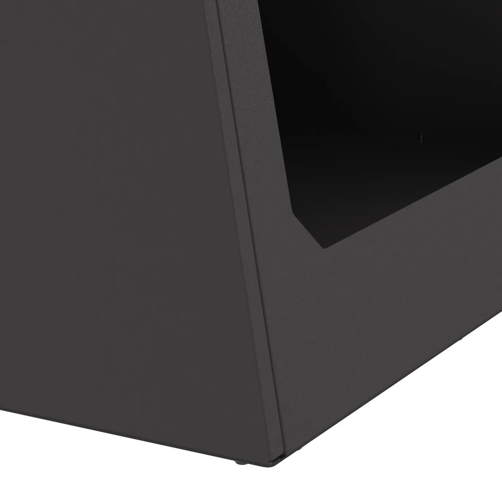 vidaXL Μπάρμπεκιου Πυραμίδα Μαύρη 50x50x51 εκ Ατσάλι