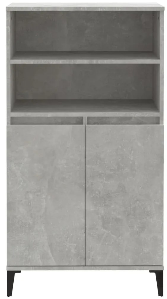 vidaXL Ντουλάπι Γκρι σκυροδέματος 60x36x110 εκ. από Επεξεργασμένο Ξύλο