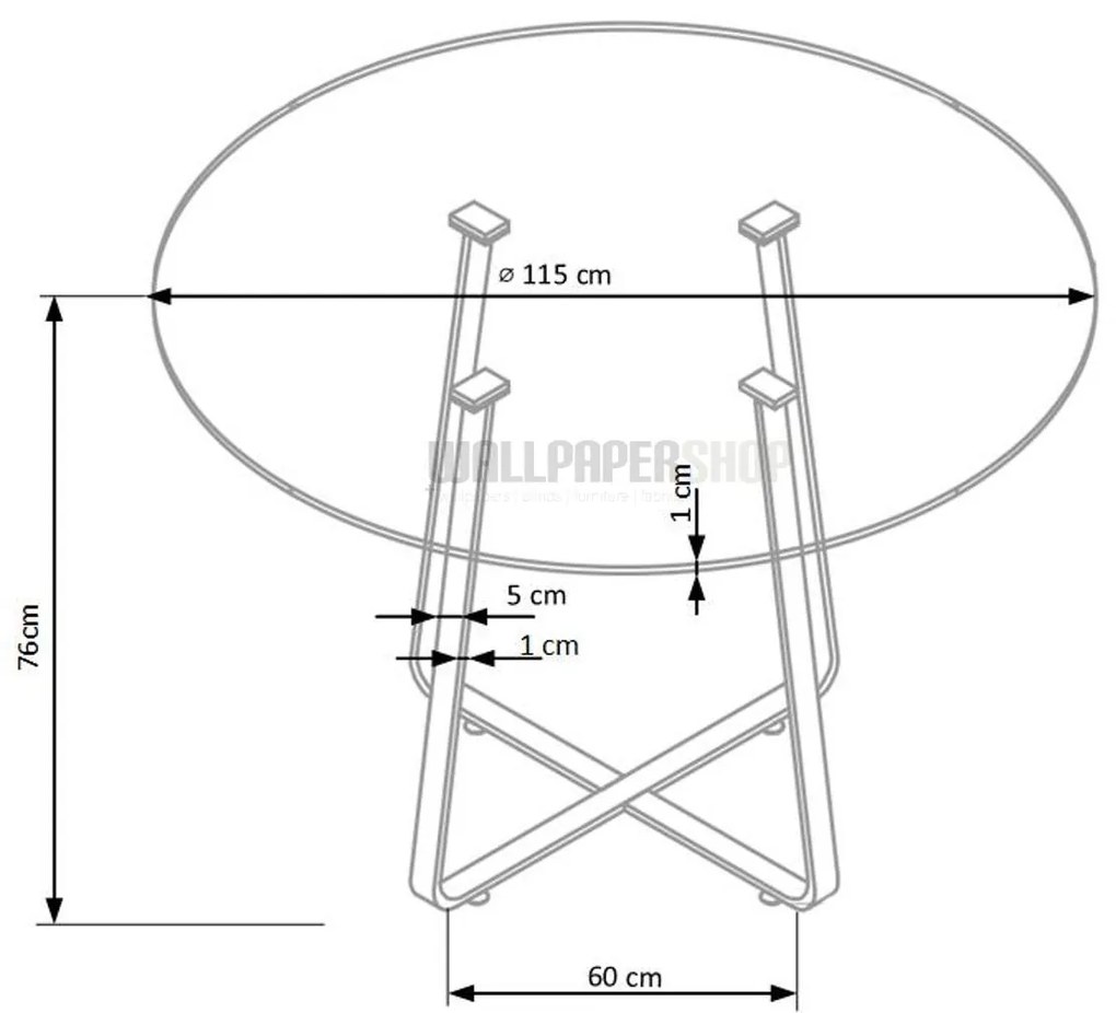 Loop Στρογγυλό Τραπέζι 120x120x78