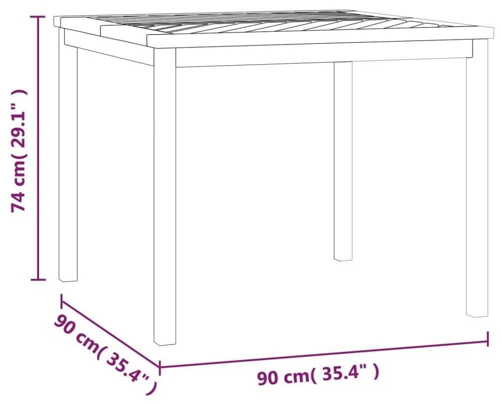 Τραπεζαρία Κήπου 90 x 90 x 74 εκ. από Μασίφ Ξύλο Ακακίας - Καφέ