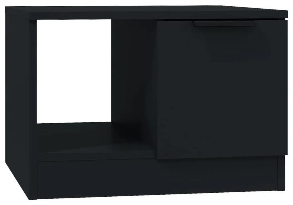 Τραπεζάκι Σαλονιού Μαύρο 50x50x36 εκ. από Επεξεργασμένο Ξύλο - Μαύρο