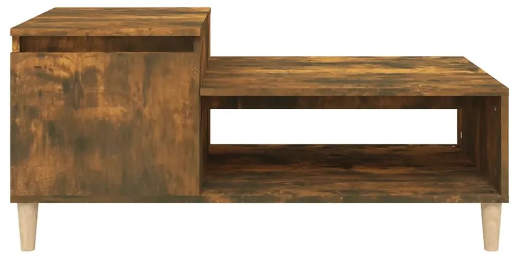 vidaXL Τραπεζάκι Σαλονιού Καπνιστή Δρυς 100x50x45 εκ. Επεξεργασμ. Ξύλο