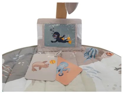 Bo Jungle Χαλάκι δραστηριοτήτων Βρεφικό γυμναστήριο με παιχνίδια και μαξιλαράκι Ocean Bliss