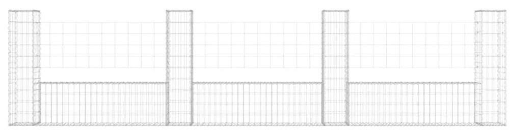 vidaXL Συρματοκιβώτια Στύλοι σε U Σχήμα 4 τεμ. 380x20x100 εκ Σιδερένια